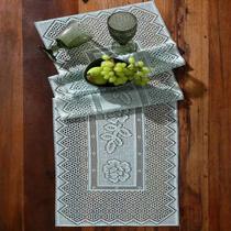 Trilho de Mesa Interlar Renda 100% Poliéster Color 40cm x 150cm Pistache