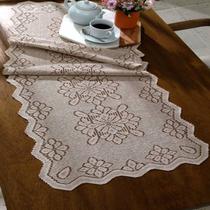 Trilho de Mesa Interlar Renda Classica Arabesco 50cm x 150m Desert Trilho de Mesa Interlar Renda Classica Arabesco 50cm x 150m Desert
