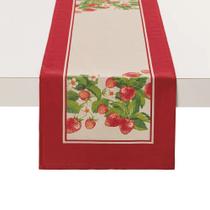 Trilho de Mesa Karsten Linosa - Estampa de Morangos Vermelhos Trilho de Mesa Karsten Linosa - Estampa de Morangos Vermelhos