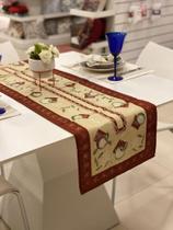 Trilho De Mesa Linhão 40cm x 1,40m Vermelho Frutas - Hipertextil