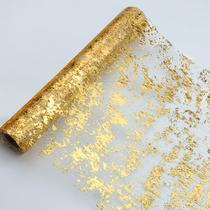 Trilho de Mesa Snowkingdom Glitter Dourado Metálico - 28cm x 30m