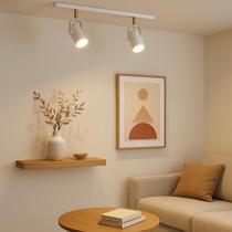 Trilho de Teto Becker com 50cm e 2 Spots Direcionáveis para Iluminação Moderna