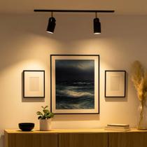 Trilho de Teto Becker com 50cm e 2 Spots Direcionáveis para Iluminação Moderna