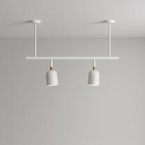 Trilho de Teto Ewa com 50cm e extensor e 2 Spots direcionáveis Trilho de Teto Ewa com 50cm e extensor e 2 Spots direcionáveis