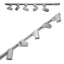 Trilho Eletrificado 1 Metro Branco Com 4 Spots Led 7W 3000K Trilho Eletrificado 1 Metro Branco Com 4 Spots Led 7W 3000K