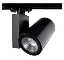 Trilho Eletrificado 1 Metro Com 4 Spot Led 20w Bivolt Preto