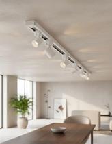 Trilho Eletrificado 1,5m + 6 Spots 20w Led Minimalista Biv