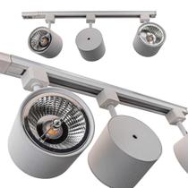 Trilho Eletrificado 1m + 3 Spot Branco + 3 LED Ar111 Branco Frio ST2305 Trilho Eletrificado 1m + 3 Spot Branco + 3 LED Ar111 Branco Frio ST2305