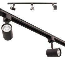 Trilho Eletrificado 1m + 3 Spot Titan Preto + 3 LED MR16 B Frio ST2286 Trilho Eletrificado 1m + 3 Spot Titan Preto + 3 LED MR16 B Frio ST2286