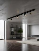 Trilho Eletrificado 1m + 4 Spots 7w Led Minimalista Bivolt