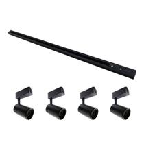 Trilho Eletrificado 1m + 4 Spots Led 7w Bivolt Iluminação e Decoração