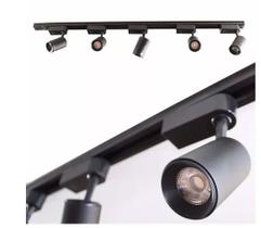 Trilho Eletrificado 1m + 5 Spot Led 7w 4000k Bivolt Preto Trilho Eletrificado 1m + 5 Spot Led 7w 4000k Bivolt Preto