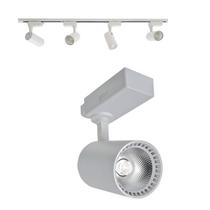 Trilho Eletrificado 2m + 4 Spot Led 10w 3000k Bivolt Branco