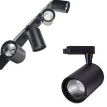 Trilho Eletrificado 2m + 4 Spot Led 20w 3000k Bivolt Preto