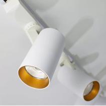 Trilho Eletrificado 2m + 5 Spot Led 10w 3000k Bivolt Branco