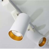 Trilho Eletrificado 2m + 6 Spot Led 10w 3000k Bivolt Branco