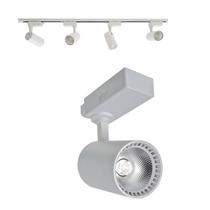 Trilho Eletrificado 4m + 6 Spot Led 10w 3000k Bivolt Branco