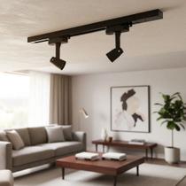 Trilho Eletrificado 50 Cm com 2 Spots Soquete E27 Bivolt Minimalista Trilho Eletrificado 50 Cm com 2 Spots Soquete E27 Bivolt Minimalista