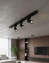 Trilho Eletrificado 50cm + 3 Spots 20w Led Minimalista Biv
