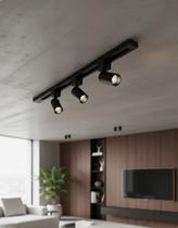 Trilho Eletrificado 50cm 3 Spots 7w LED Minimalista Moderno Sofisticado Decorativo Para Comercio Loja Casa Luz Direcionada Quadro Vaso Cozinha Sala Trilho Eletrificado 50cm 3 Spots 7w LED Minimalista Moderno Sofisticado Decorativo Para Comercio Loja Casa Luz Direcionada Quadro Vaso Cozinha Sala