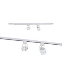 Trilho Eletrificado Branco 1m + 2 Spot + 2 LED Dicroica Mr16 6500K St2070