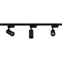 Trilho Eletrificado Com 3 Spots Led Up Blumenau 15w Bivolt Preto 6500k Luz Branca Trilho Eletrificado Com 3 Spots Led Up Blumenau 15w Bivolt Preto 6500k Luz Branca