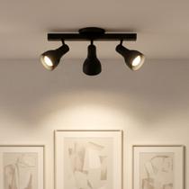 Trilho Eletrificado Com Tampa Cega 3 Spots E27 Direcionáveis