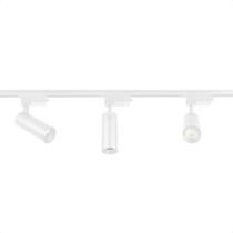 Trilho Eletrificado De Led Blumenau Com 3 Spots Branco Bivolt 6500k Frio