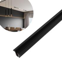 Trilho Magnetico de Embutir Magneto22 No Frame Preto 1 Metro LM2334 Luminatti