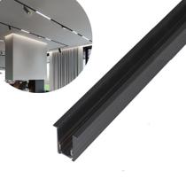 Trilho Magnetico de Embutir Magneto22 Preto 1 Metro LM2942 Luminatti