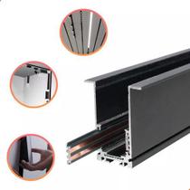 Trilho Magnético Eletrificado Embutir 2 Metros Com Presilhas Trilho Magnético Eletrificado Embutir 2 Metros Com Presilhas