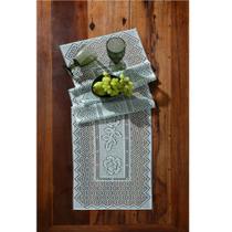 Trilho Mesa Renda Interlar Color Pistache 40cm x 150cm