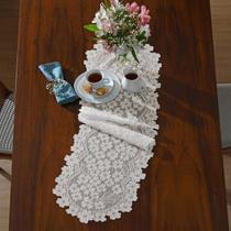 Trilho para Mesa Interlar Renda Cerejeira 35cmx1,35m Cru Trilho para Mesa Interlar Renda Cerejeira 35cmx1,35m Cru