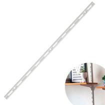 Trilho Para Suporte Prateleira Tipo Cremalheira 50cm Aço Branco Trilho Para Suporte Prateleira Tipo Cremalheira 50cm Aço Branco