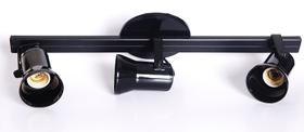 Trilho Spot Direcionável Luminária Teto Preto/ Branco Trilho Spot Direcionável Luminária Teto Preto/ Branco