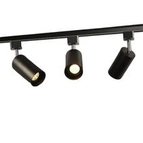 Trilho Spot Tube Preto Led 10w 3000k Autovolt Trilho Spot Tube Preto Led 10w 3000k Autovolt