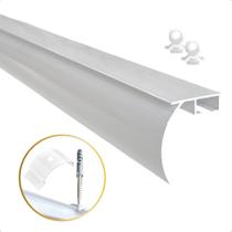 Trilho Suiço Max Simples Com Bandô Cortina Wave Parede Deslizante Rodízio Kit 1,0m . 1,10m . 1,20m . 1,50m . 2,0m Trilho Suiço Max Simples Com Bandô Cortina Wave Parede Deslizante Rodízio Kit 1,0m . 1,10m . 1,20m . 1,50m . 2,0m