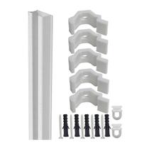Trilho Suíço Simples 3 Metros para Cortina Completo Trilho Suíço Simples 3 Metros para Cortina Completo