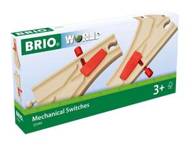 Trilhos de trem de madeira BRIO World Mechanical Switches 33344 Trilhos de trem de madeira BRIO World Mechanical Switches 33344