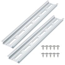 Trilhos DIN de alumínio VAMRONE 20 cm, kit com 2 unidades e parafusos