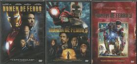 Trilogia Homem De Ferro Com Robert Downey Jr. 3 Dvds