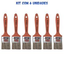 Trincha cerda gris 2 Atlas Ref.395 - Kit com 6 Unidades Trincha cerda gris 2 Atlas Ref.395 - Kit com 6 Unidades