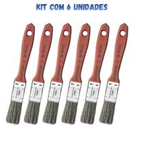 Trincha cerda gris 3/4 Atlas Ref.395 - Kit com 6 Unidades