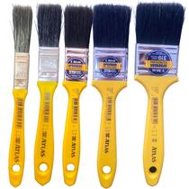 Trincha Pincel Atlas Pintura Cabo Amarelo 319 Kit 5 Peças