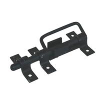 Trinco c/ Alça Para Portão e Porteira Aço Preto 200mm