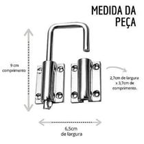 Trinco De Alumínio Para Porta Camarão Cromado 4 unds