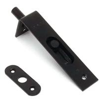 Trinco De Embutir Aço Para Porta De Madeira Preto Pado