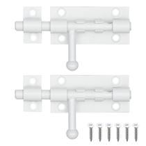 Trinco de porta XQDWX 4 polegadas em aço inoxidável branco, kit com 2 unidades Trinco de porta XQDWX 4 polegadas em aço inoxidável branco, kit com 2 unidades