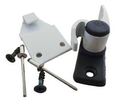 Trinco Fecho 751 Japones Meia Lua Janela Aluminio Branco 1pç