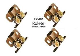 Trinco Fecho Rolete Dourado/bicro C/parafuso 08 Peças(2742)